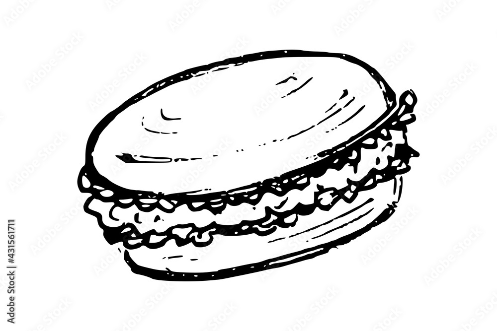 Macaroons vector hand drawn doodle illustration Macaroons vector hand drawn doodle illustration