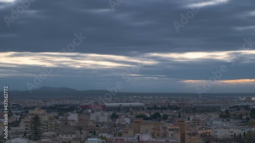 City sunrise timelapse, Palma de Mallorca, Balearic Islands, Spain, Mediterranean, Europe