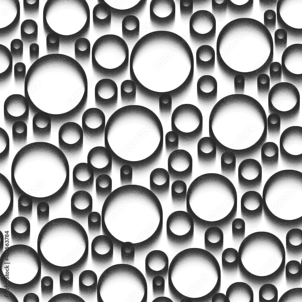 Shape shading art pattern. Maya shape. Abstract background. Abstract pattern. Patterns from pencils. Art background. Circle pattern. Seamless background.	