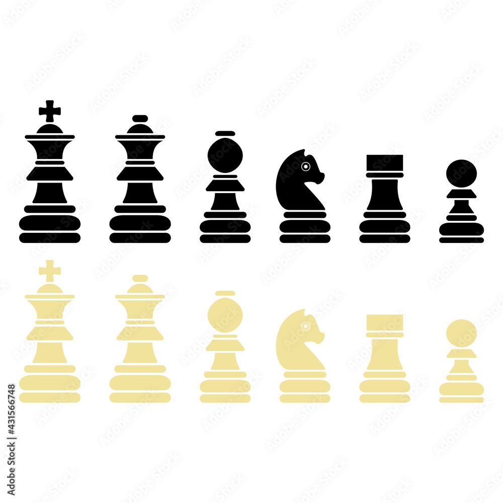 chess pieces icon set vector sign symbol chess pieces icon set vector sign symbol