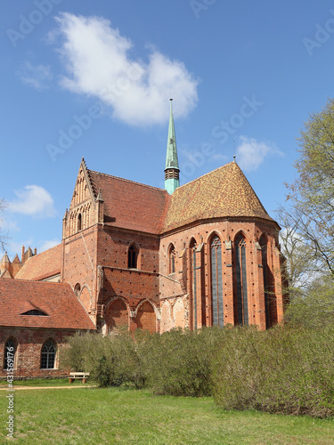 Former Cistercian monastery Chorin in Brandenburg state, Choir with transept and turret, view from Southeast photo