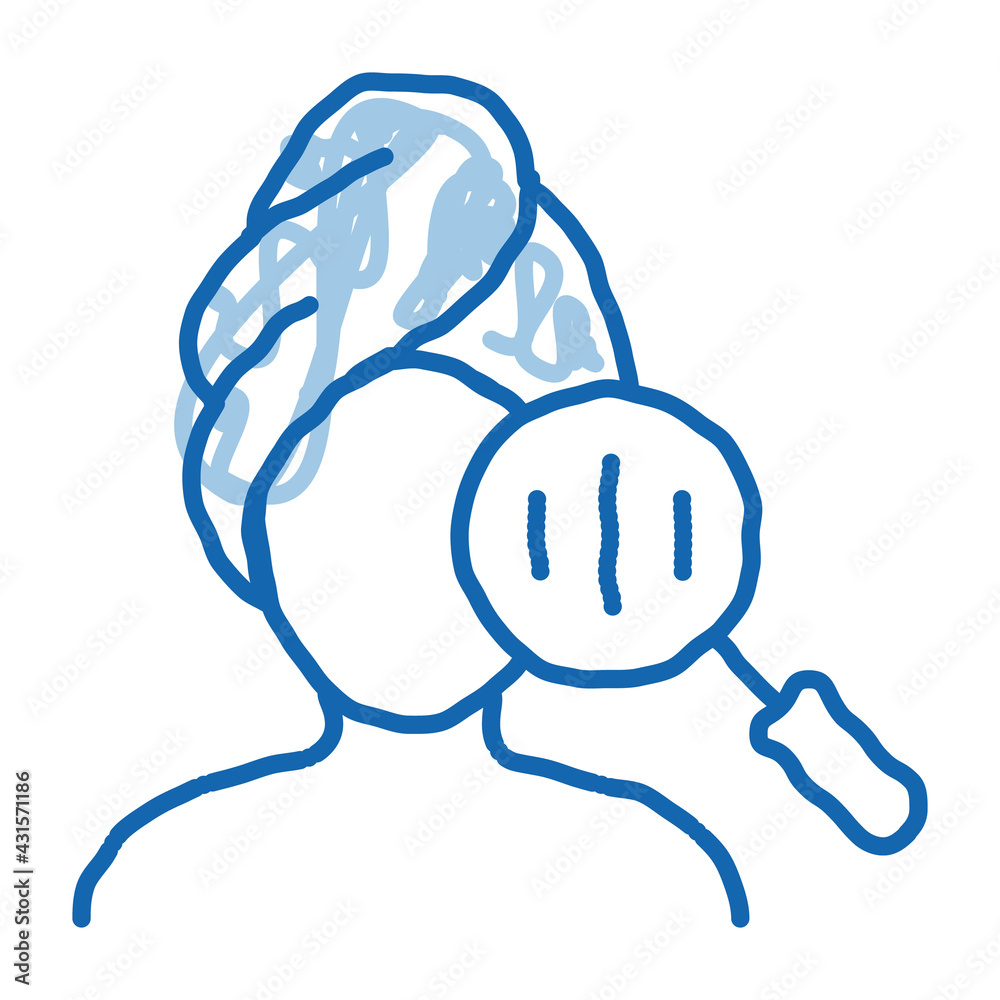 Fototapeta premium face cleansing doodle icon hand drawn illustration