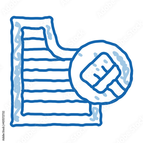 machine cleaning place doodle icon hand drawn illustration