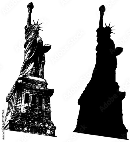 statue of liberty vector illustration