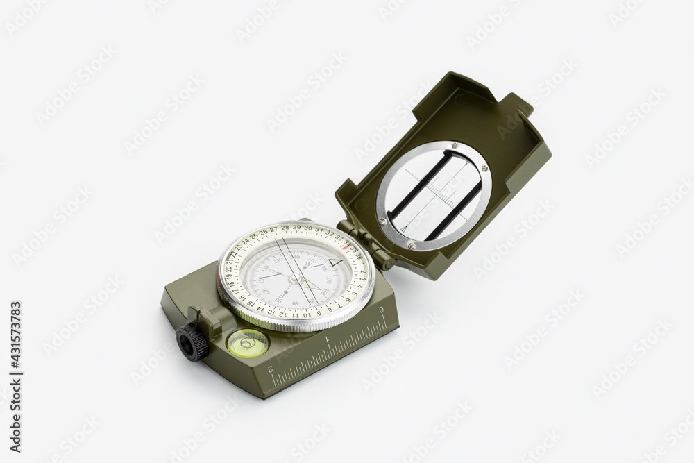 Tactical military compass isolated on white background Tactical military compass isolated on white background