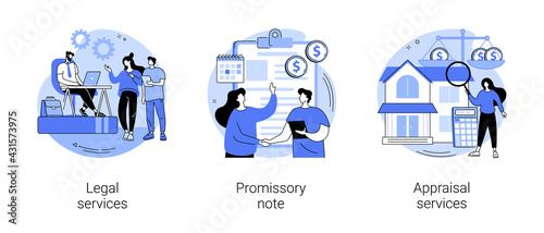 Legal help abstract concept vector illustrations.