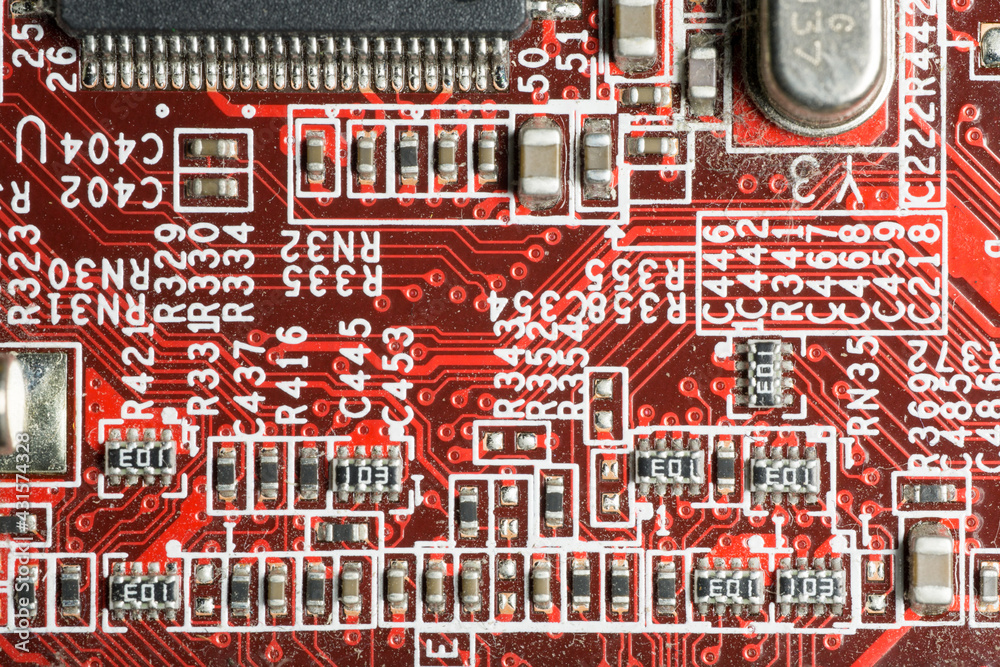 Electronic circuit board close up Electronic circuit board close up