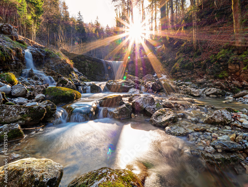 Aschau Waterfall along the Maisalm hiking path photo