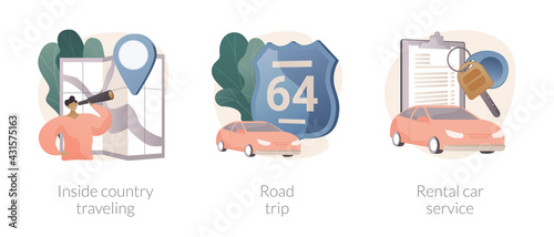 Local tourism abstract concept vector illustrations.