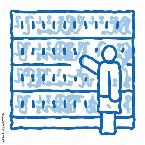 human choice doodle icon hand drawn illustration