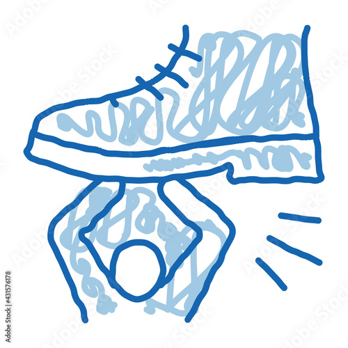 human suppression doodle icon hand drawn illustration