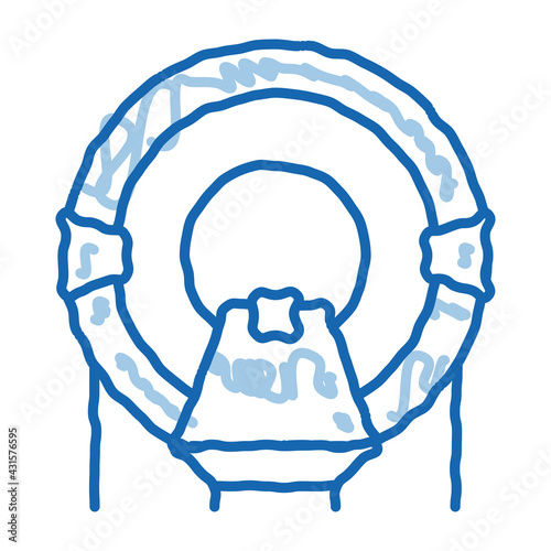 place in solarium doodle icon hand drawn illustration
