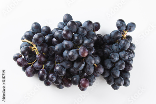 Purple fruit grape isolated on white background