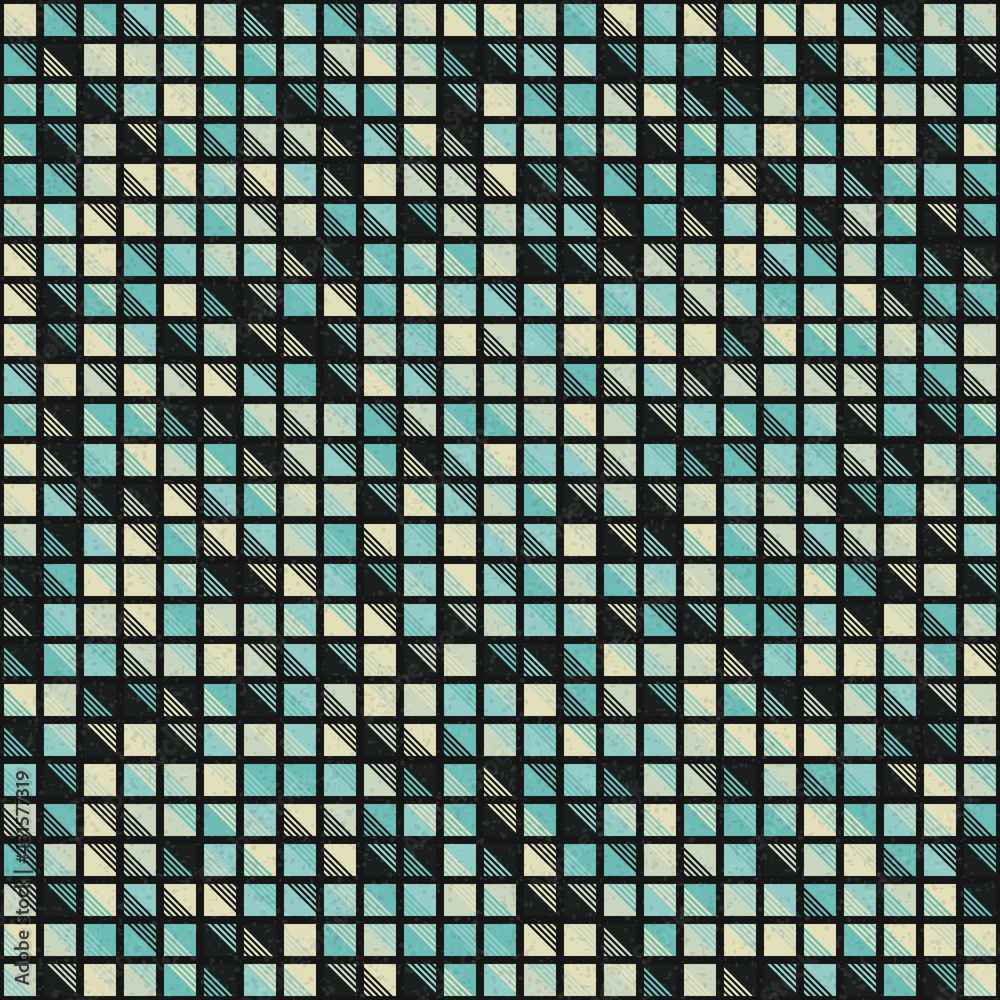 Fototapeta premium Abstract Geometric Pattern generative computational art illustration