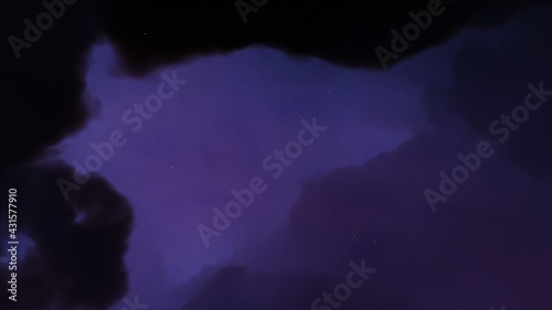 nebula gas cloud in deep outer space, colorful space background with stars © ANDREI