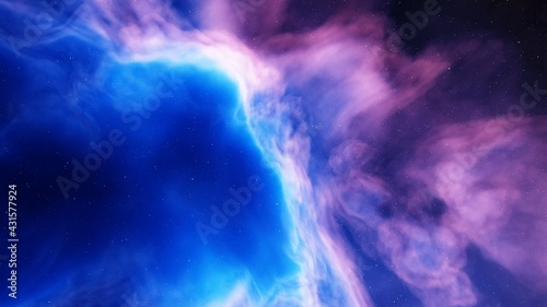 Fototapeta Naklejka Na Ścianę i Meble -  nebula gas cloud in deep outer space, colorful space background with stars