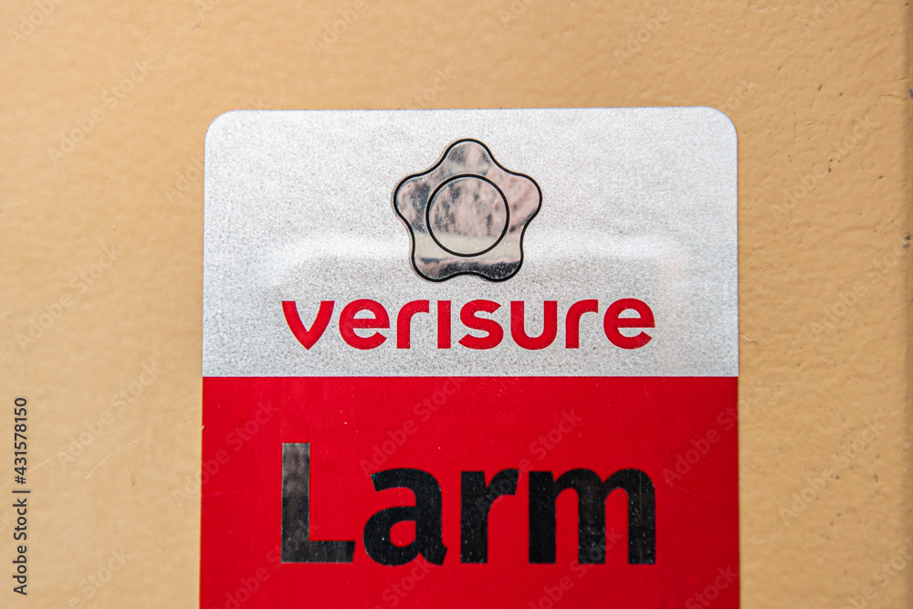 Gothenburg, Sweden - november 26 2020: Verisure logo on an alarm sticker..  Photos | Adobe Stock