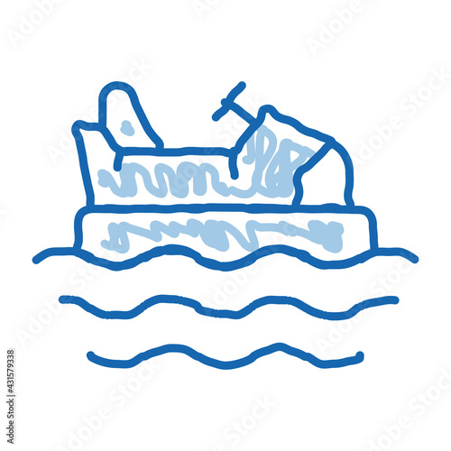 bumper water machine doodle icon hand drawn illustration