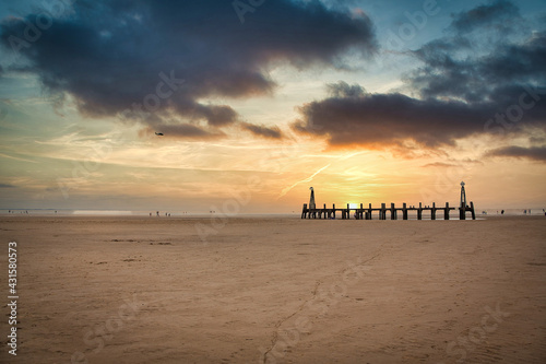 Εκτύπωση καμβά The old pier at Lytham st annes at sunset