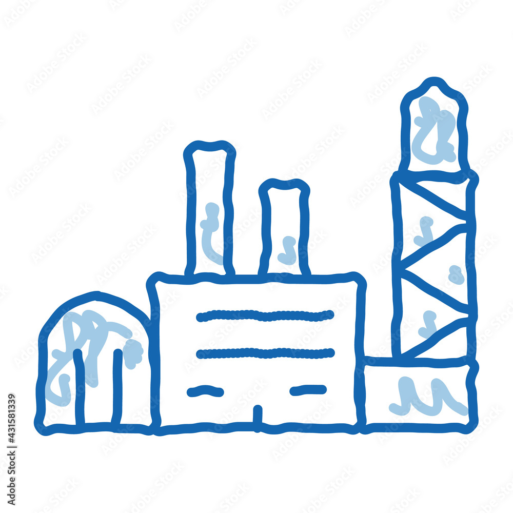 power station doodle icon hand drawn illustration power station doodle icon hand drawn illustration