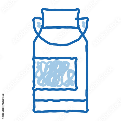 milk can doodle icon hand drawn illustration