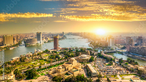 Sunset in Cairo city