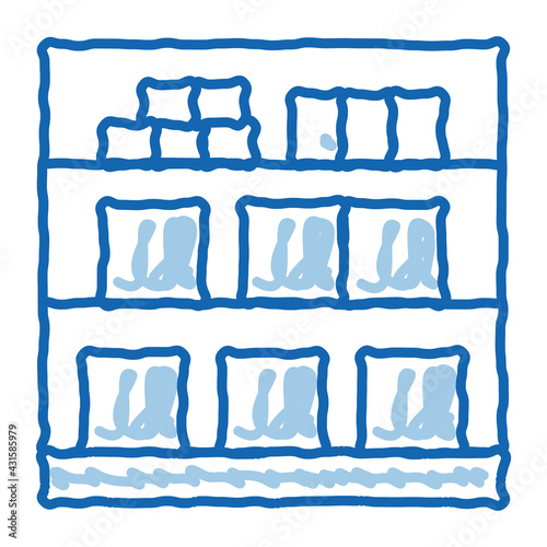 basement cellar doodle icon hand drawn illustration