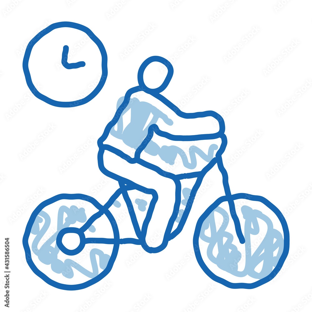 limited cycling time doodle icon hand drawn illustration limited cycling time doodle icon hand drawn illustration