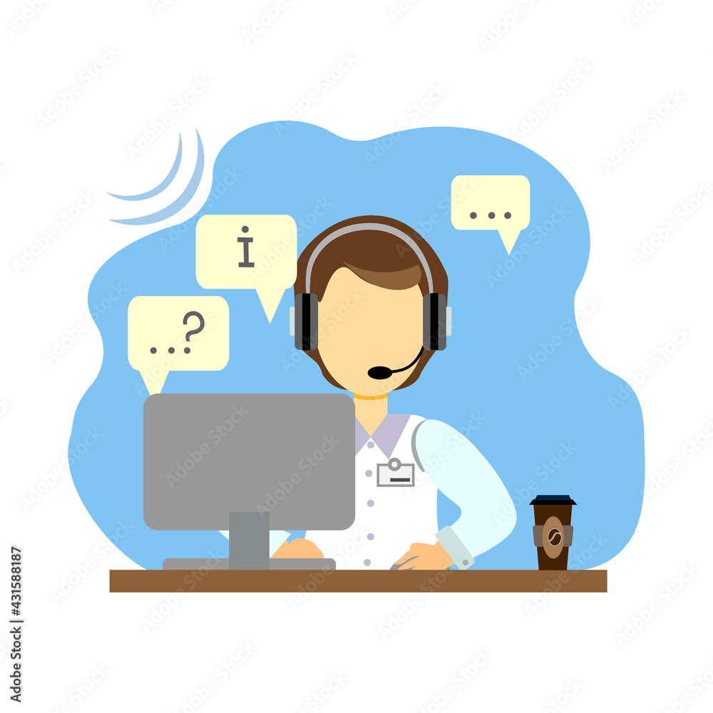 call center employee responds to customer requests call center employee responds to customer requests