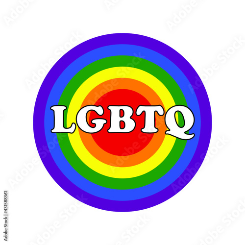 LGBTQ with pride color Typography Vector Illustration Design Can Print on t-shirt Poster banners Pride month