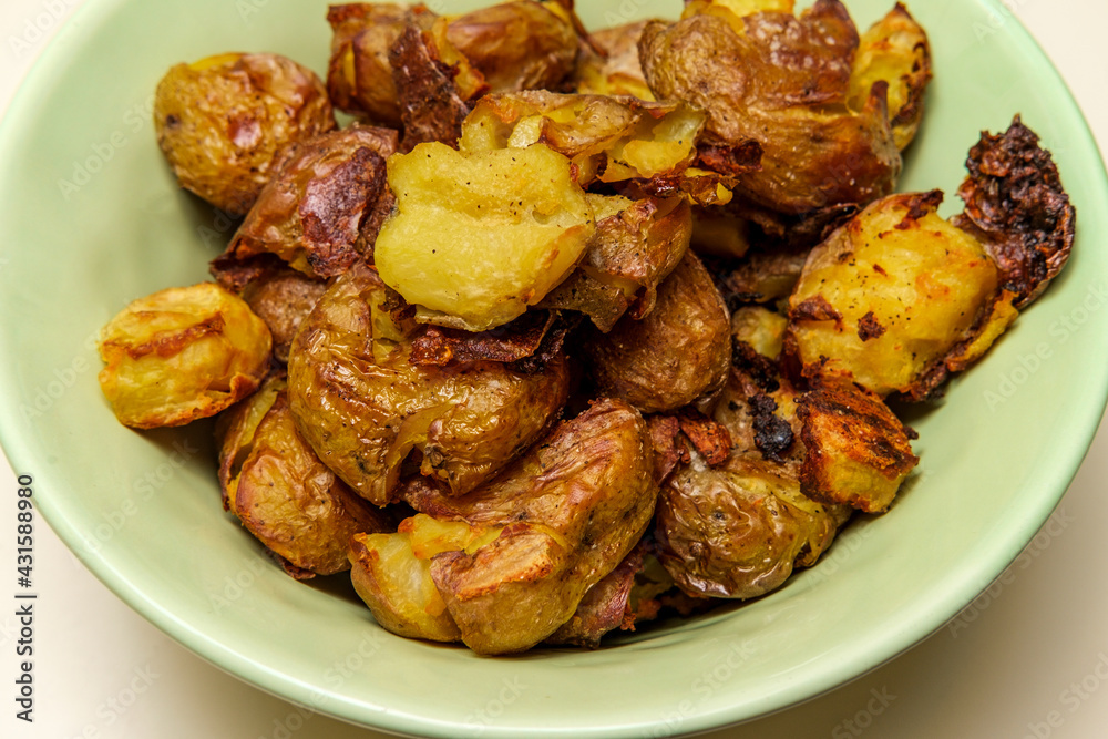 Baked Smashed Potatoes Baked Smashed Potatoes