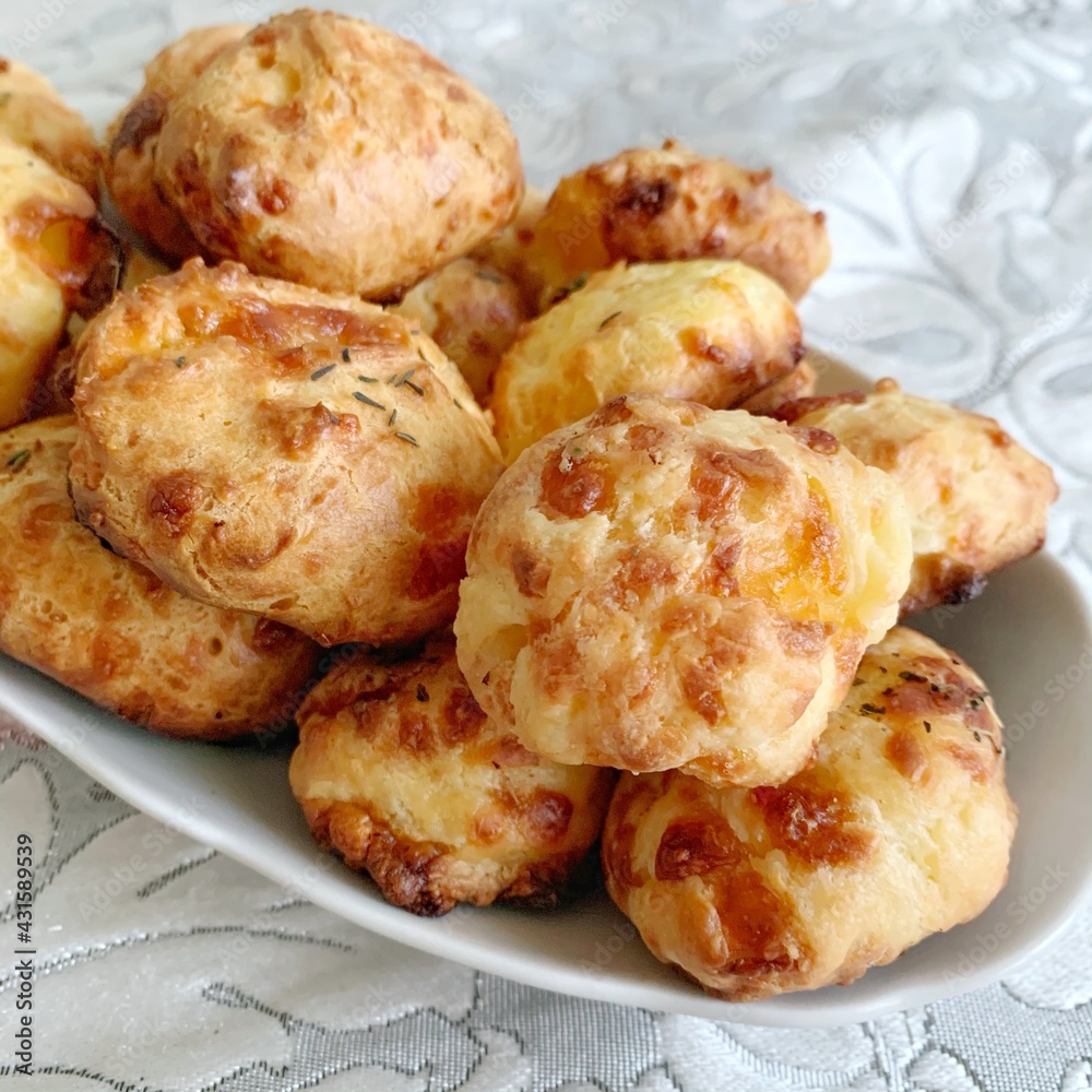 French gougeres baked at home French gougeres baked at home