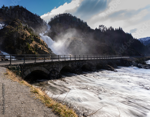 Latefossen or Latefoss is a waterfall located in the municipality of Ullensvang in Vestland County, Norway photo