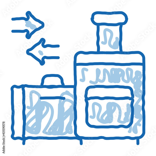 migration emigration baggage icon vector illustration
