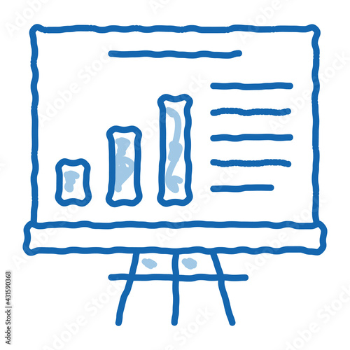 optimization study diagram chart doodle icon hand drawn illustration