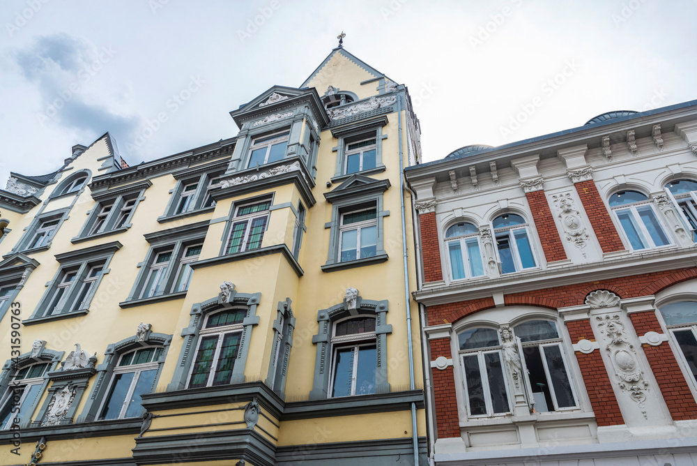Obraz premium Facade of old classic buildings in Hamelin, Germany