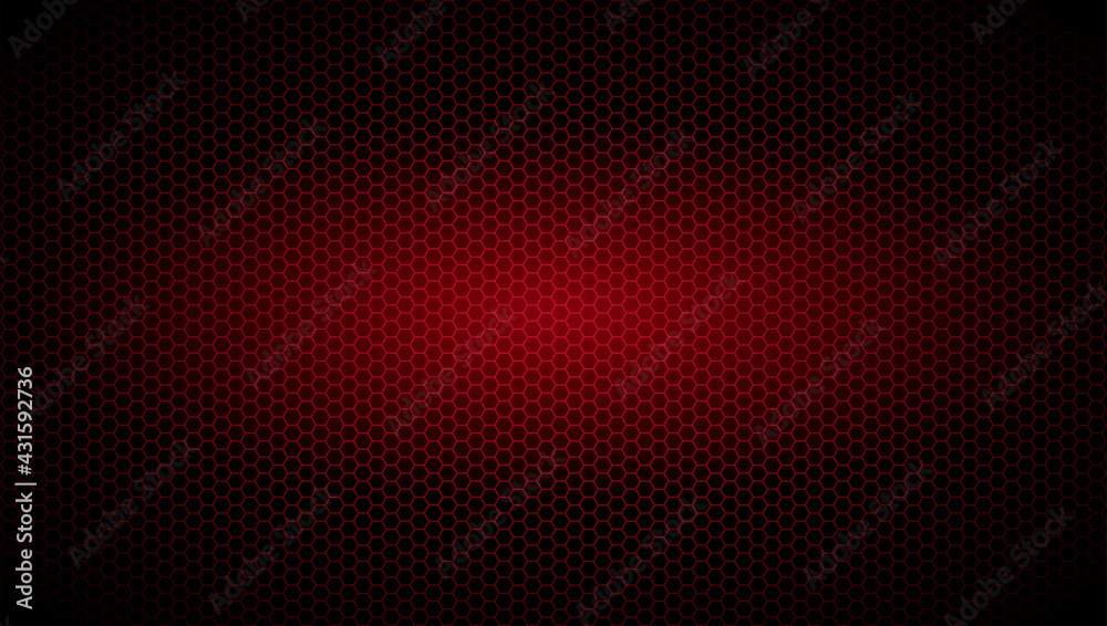 background of hexagons of red color with radiance background of hexagons of red color with radiance
