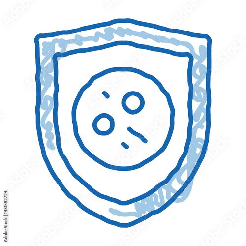 dermatitis problem doodle icon hand drawn illustration