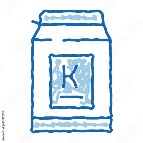 can of kefir doodle icon hand drawn illustration