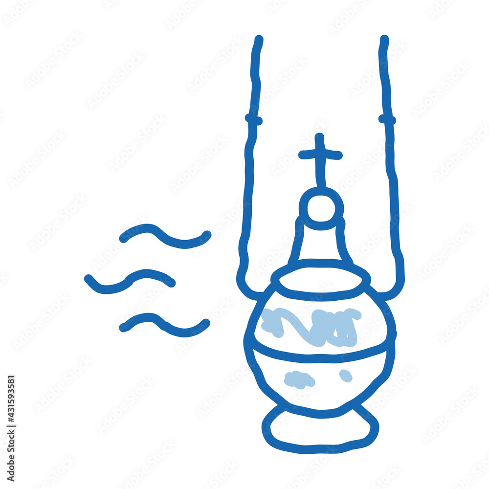 holy incense doodle icon hand drawn illustration holy incense doodle icon hand drawn illustration