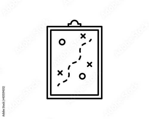 Tactical clipboard icon. Simple illustration of tactical clipboard vector icon for web design isolated on white background