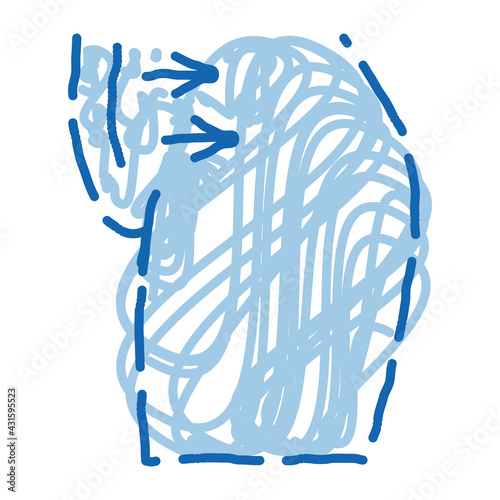 abdominal liposuction doodle icon hand drawn illustration