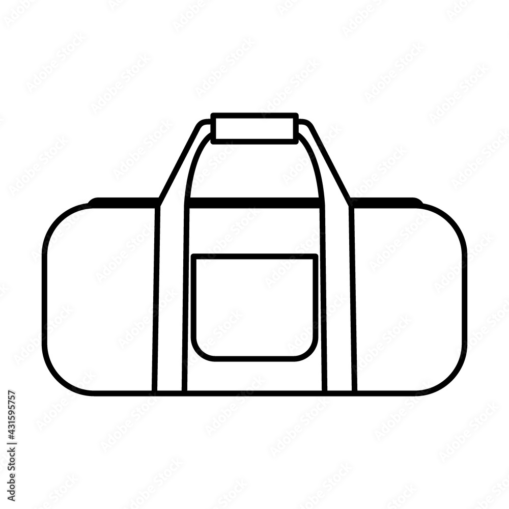 Black and White travel bags isolated on white background. Vector Illustration Black and White travel bags isolated on white background. Vector Illustration