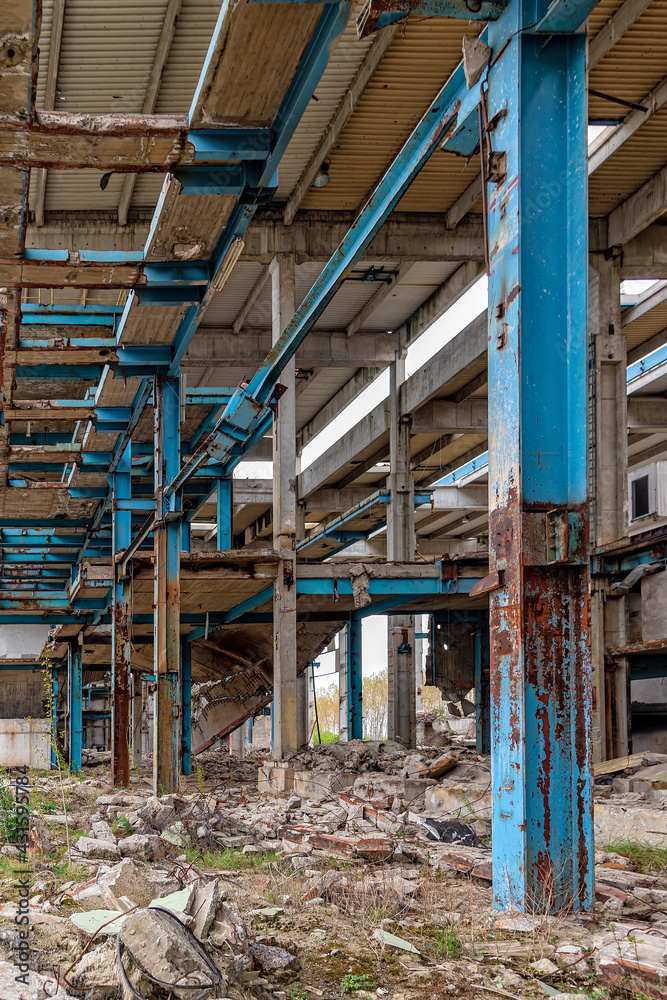 Abandoned the oldest sugar factory in Serbia. The abandoned factory buildings are in the municipality of Padinska Skela in Belgrade, Serbia.