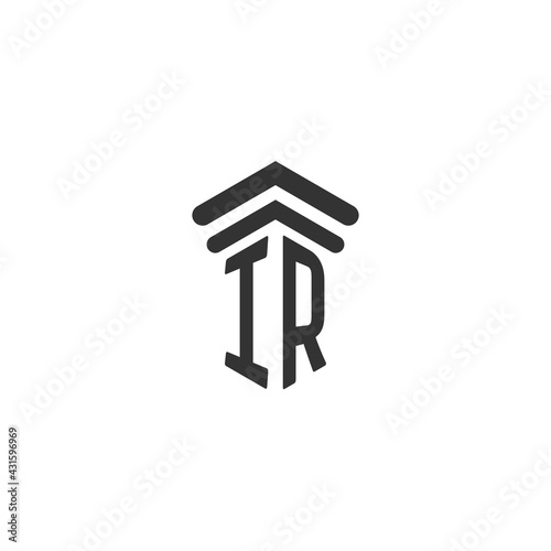 IR initial for law firm logo design