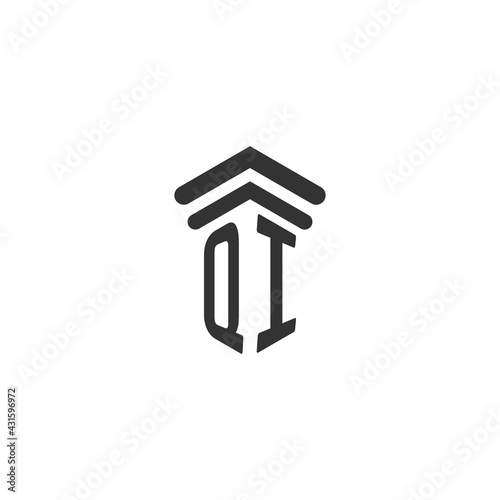 QI initial for law firm logo design