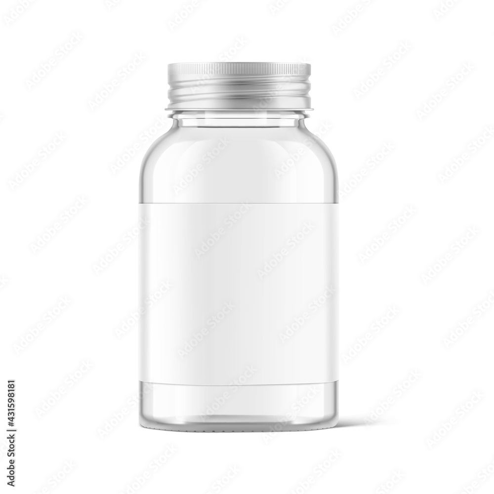 Glass bottle with screw cap. Can be used for medical, cosmetic, food. Vector illustration. EPS10. Glass bottle with screw cap. Can be used for medical, cosmetic, food. Vector illustration. EPS10.