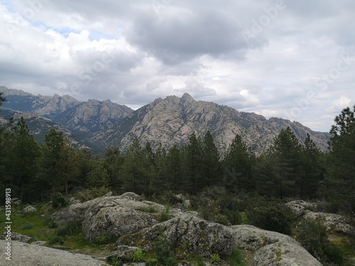 Madrid mountains and woods landscape