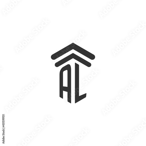 AL initial for law firm logo design