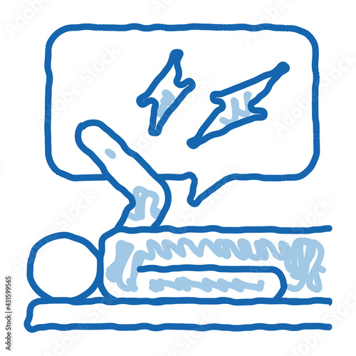 emotionally stressed person doodle icon hand drawn illustration